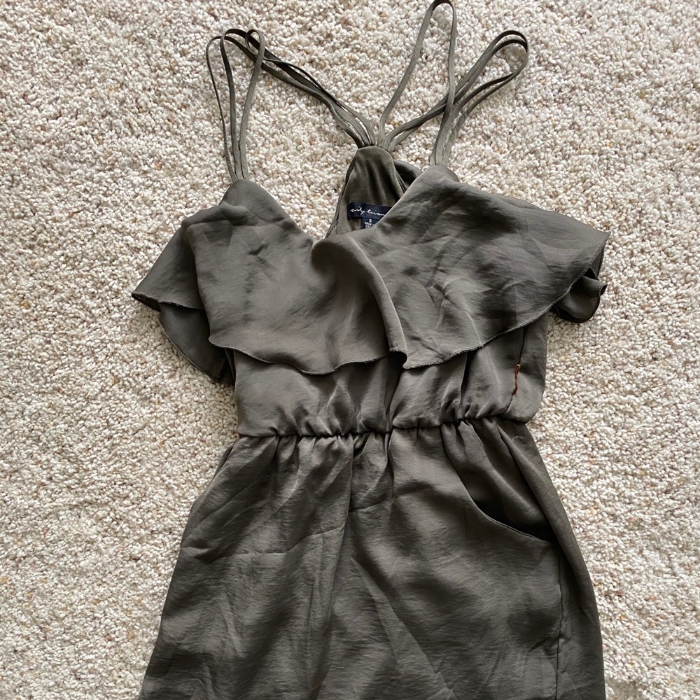 Olive green. Dress
